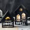 Glitzhome® 8"H Lighted Halloween Wooden House-shaped Table Decor Set